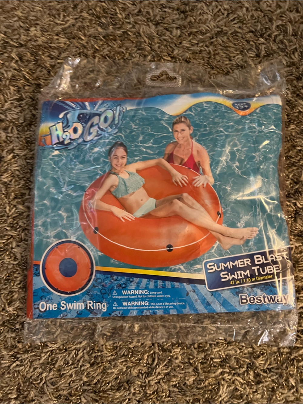 Bestway Kids Orange Summer Blast Swim Tube - Inflatable Ring